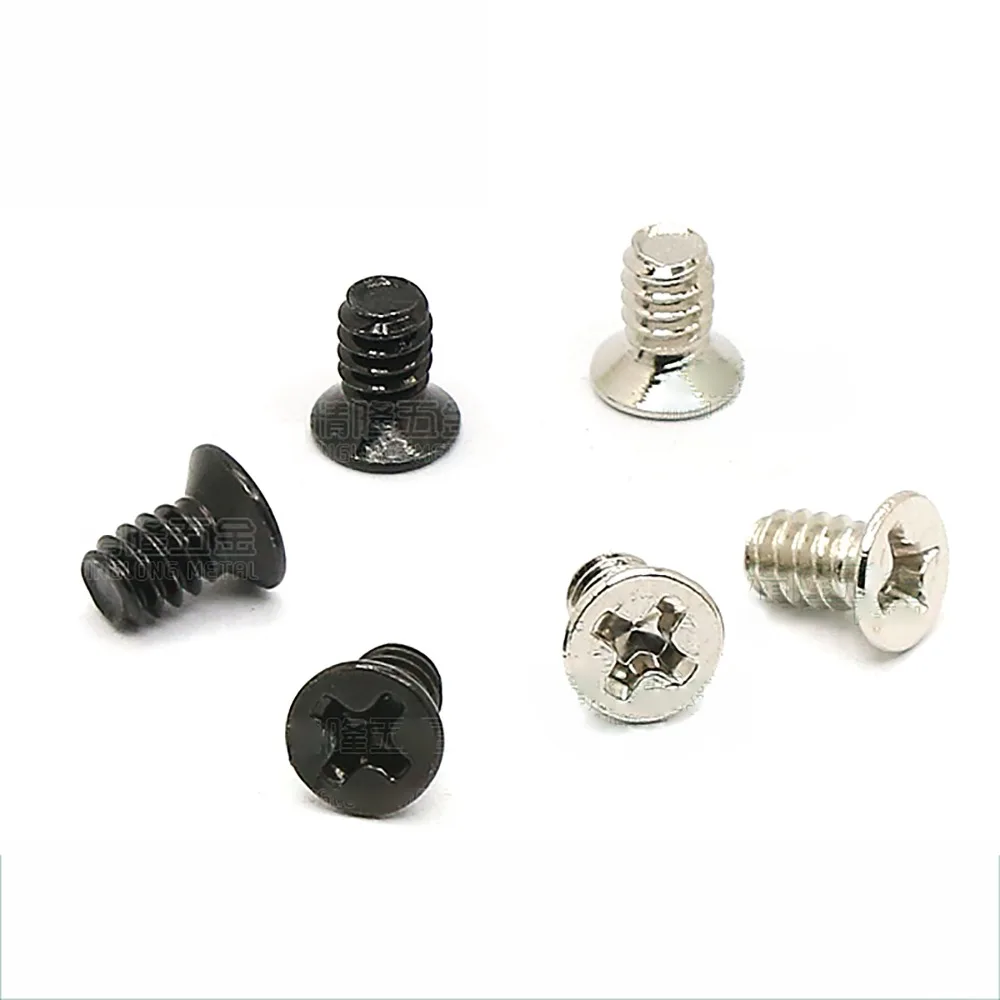 100PCS 6#-32*5/6/8 UNC Ni-plated/Black Zinc/Rust-proof Countersunk Phillips Computer Hard Disk Screws Cross Flat Screws
100PCS 6#-32*5/6/8 UNC Ni-plated/Black Zinc/Rust-proof Countersunk Phillips Computer Hard Disk Screws Cross Flat Screws