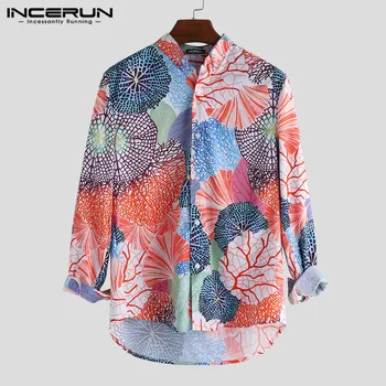 INCERUN 2020 Floral Print Chic Men Dress Shirt Long Sleeve Casual Stylish Blouse Camisa Lapel Neck Street Men Brand Shirts S-5XL
INCERUN 2020 Floral Print Chic Men Dress Shirt Long Sleeve Casual Stylish Blouse Camisa Lapel Neck Street Men Brand Shirts S-5XL
