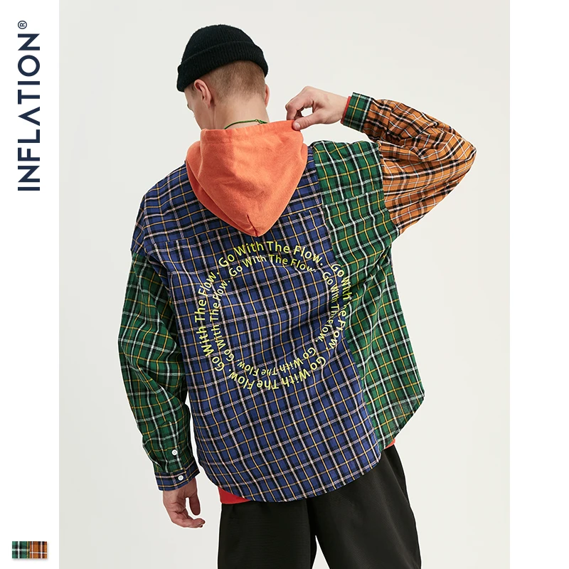 INFLATION 2019 Autumn Male Shirt New Men Plaid Shirt Hip Hop Men Long Sleeve Shirt Oversized Turn-down Collar Shirts 92122W
INFLATION 2019 Autumn Male Shirt New Men Plaid Shirt Hip Hop Men Long Sleeve Shirt Oversized Turn-down Collar Shirts 92122W