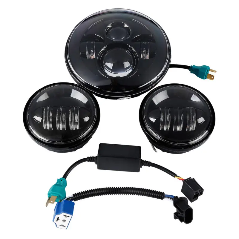 Motorcycle New 7" 40W LED Sealed Beam DRL Head Light HeadLight + Pair 4.5" 30W Fog Lamps For Harley Touring
Motorcycle New 7" 40W LED Sealed Beam DRL Head Light HeadLight + Pair 4.5" 30W Fog Lamps For Harley Touring