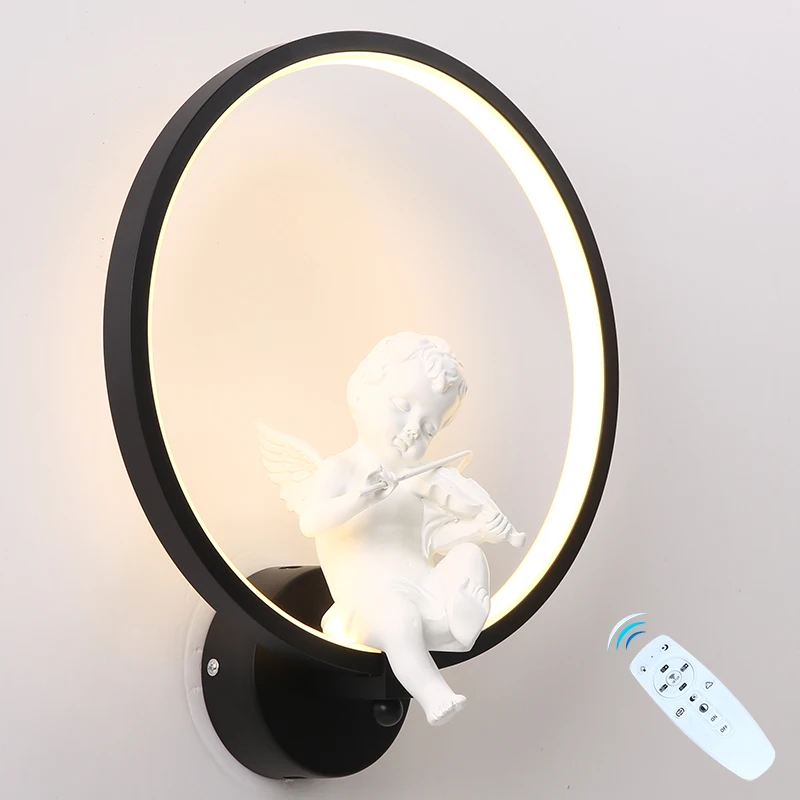 

LED Wall Light Dimmable Segment 2.4G RF Remote Control Modern Bedroom Living Room Wall Lamp Birds Angel lamp Fixtures Aluminum