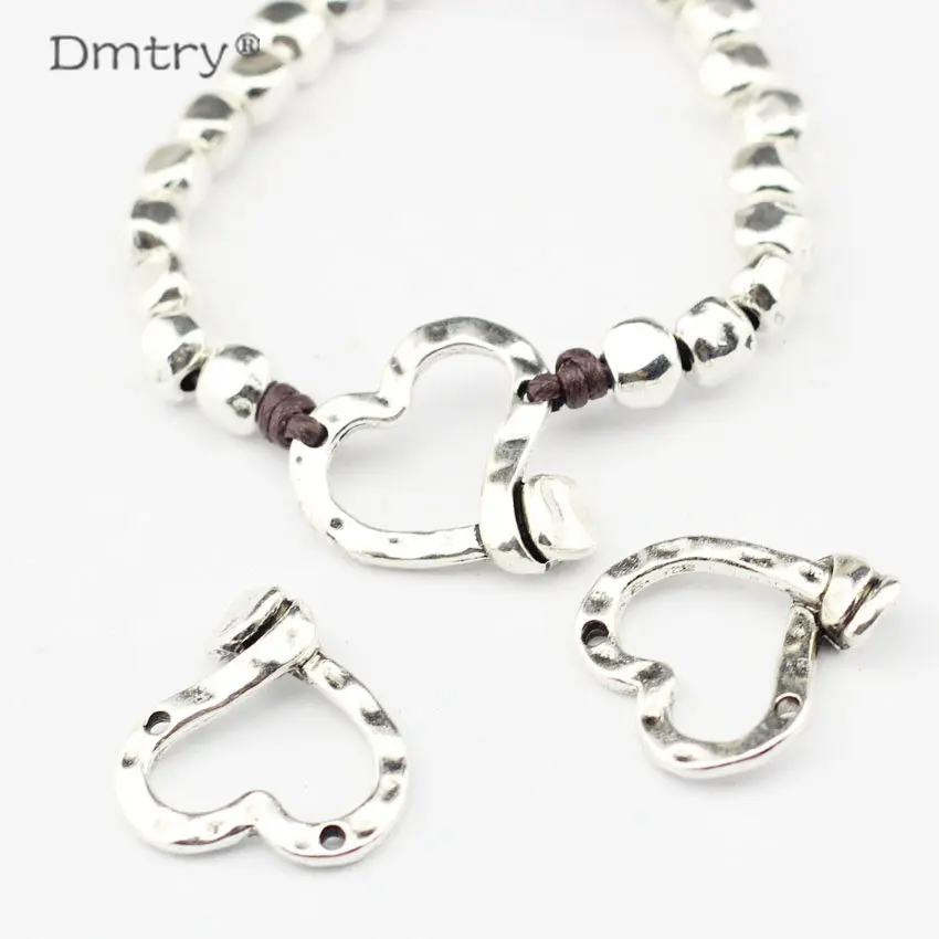 Dmtry 5pcs Wholesale Silver Handmade Heart Bracelets Connectors Round Leather Cord Diy Bracelet Necklace Jewelry Findings LC0067
Dmtry 5pcs Wholesale Silver Handmade Heart Bracelets Connectors Round Leather Cord Diy Bracelet Necklace Jewelry Findings LC0067