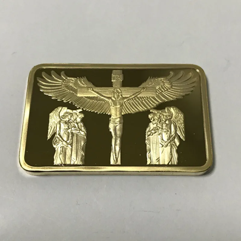 10 Pcs Sample order The Jesus Commandments coin 1 OZ 24K plated plated ingot badge 50 x 28 mm souvenir home decoration bar
10 Pcs Sample order The Jesus Commandments coin 1 OZ 24K plated plated ingot badge 50 x 28 mm souvenir home decoration bar