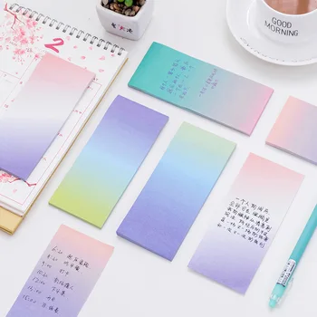 24 PCs creative color long gradient N sticker Note can tear message notes convenience sticker
24 PCs creative color long gradient N sticker Note can tear message notes convenience sticker