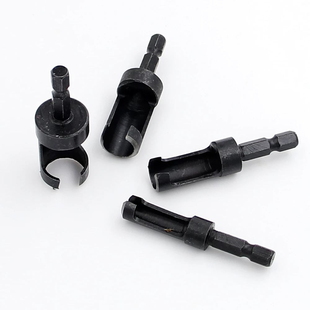4pcs Quick Shank 1/4'' Shank Black Carpentry Wood Plug Cutter Straight Tapered Claw Type Drill Bit Set 6mm 10mm 13mm 16mm Drill
4pcs Quick Shank 1/4'' Shank Black Carpentry Wood Plug Cutter Straight Tapered Claw Type Drill Bit Set 6mm 10mm 13mm 16mm Drill