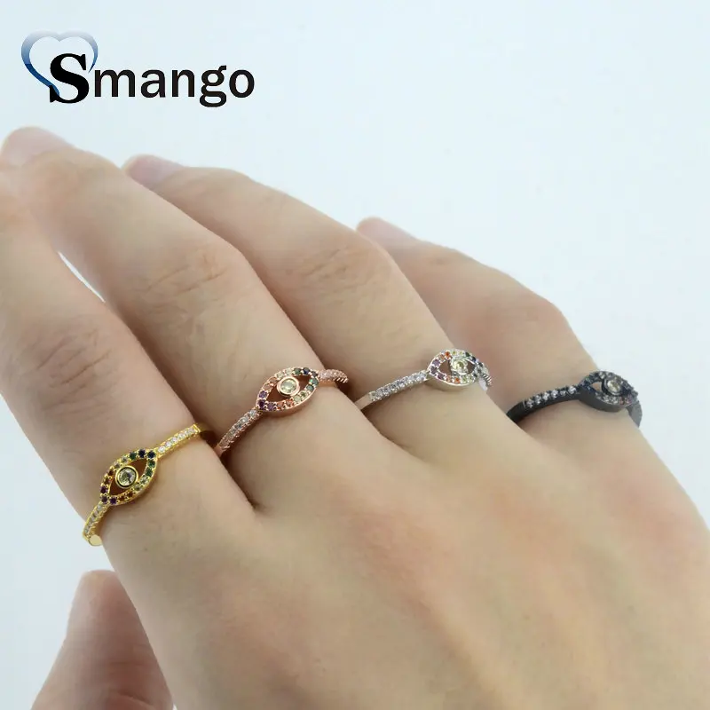 

5Pieces,Women Fashion Jewelry,The Rainbow Series Eyes Shape Rings,4Colors,Can Wholesale