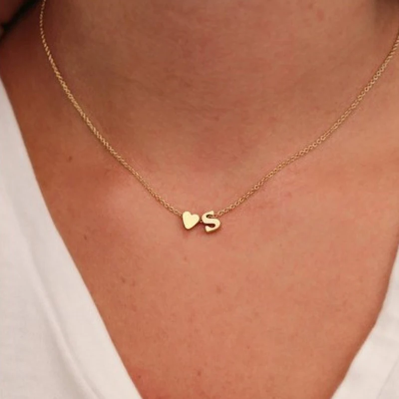 Fashion Tiny Dainty Heart Initial Necklace Personalized Letter Necklace Name Jewelry for women accessories girlfriend gift
Fashion Tiny Dainty Heart Initial Necklace Personalized Letter Necklace Name Jewelry for women accessories girlfriend gift