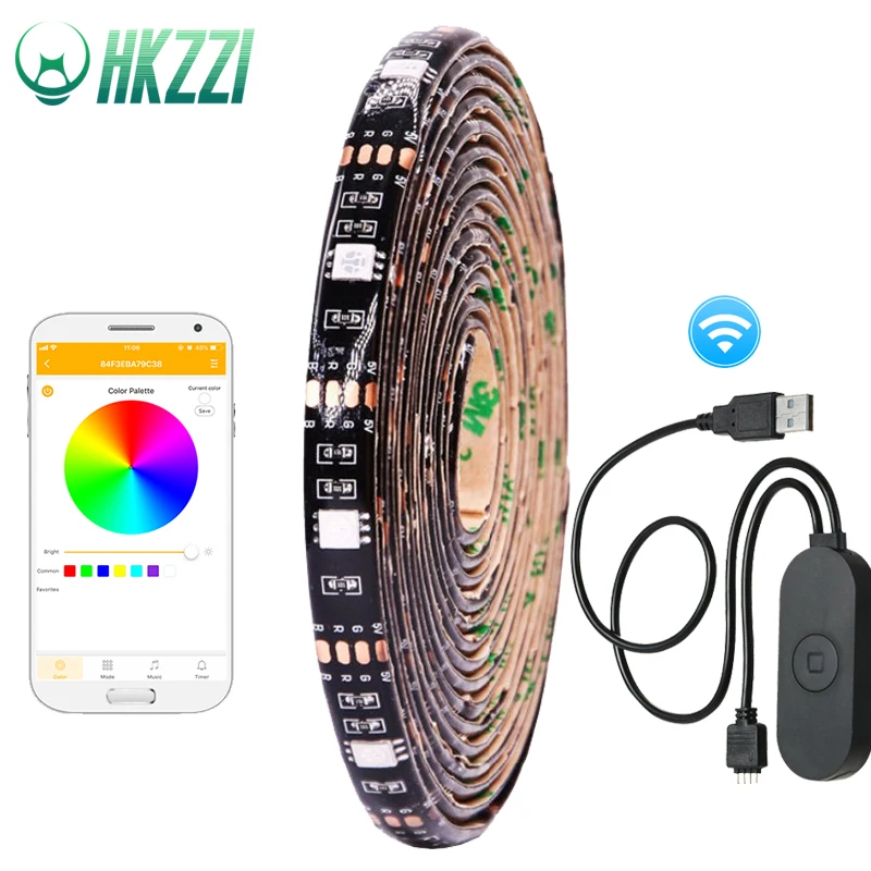 HKZZI USB LED Strip Light 5050 RGB1M-2M Waterproof Strip Voice Control for Alexa Google Home IFTTT Support Android IOS System
HKZZI USB LED Strip Light 5050 RGB1M-2M Waterproof Strip Voice Control for Alexa Google Home IFTTT Support Android IOS System
