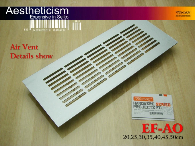 VIBORG 400x80x11 mm Air Vent Cover for Cupboards/Cabinets & Air-conditioner Vent Cover, EF-AO-40
VIBORG 400x80x11 mm Air Vent Cover for Cupboards/Cabinets & Air-conditioner Vent Cover, EF-AO-40