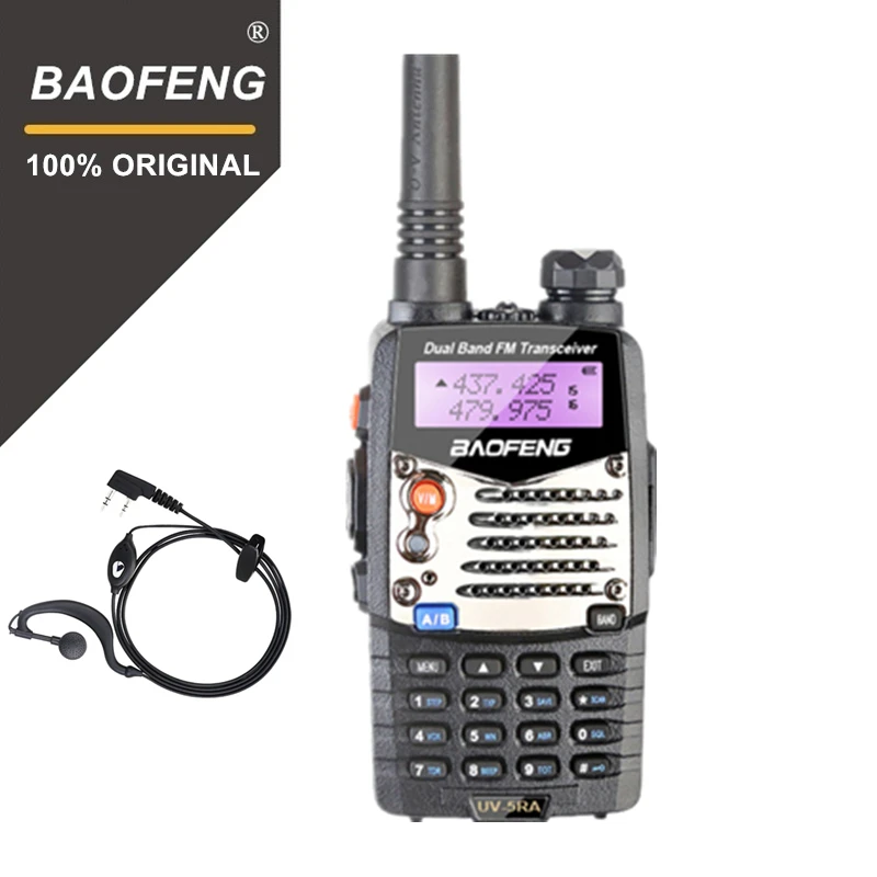 Baofeng UV-5RA Walkie Talkie 5W High Power Dual Band Handheld Two Way Ham Radio UHF/VHF Communicator HF Transceiver Security Use
Baofeng UV-5RA Walkie Talkie 5W High Power Dual Band Handheld Two Way Ham Radio UHF/VHF Communicator HF Transceiver Security Use