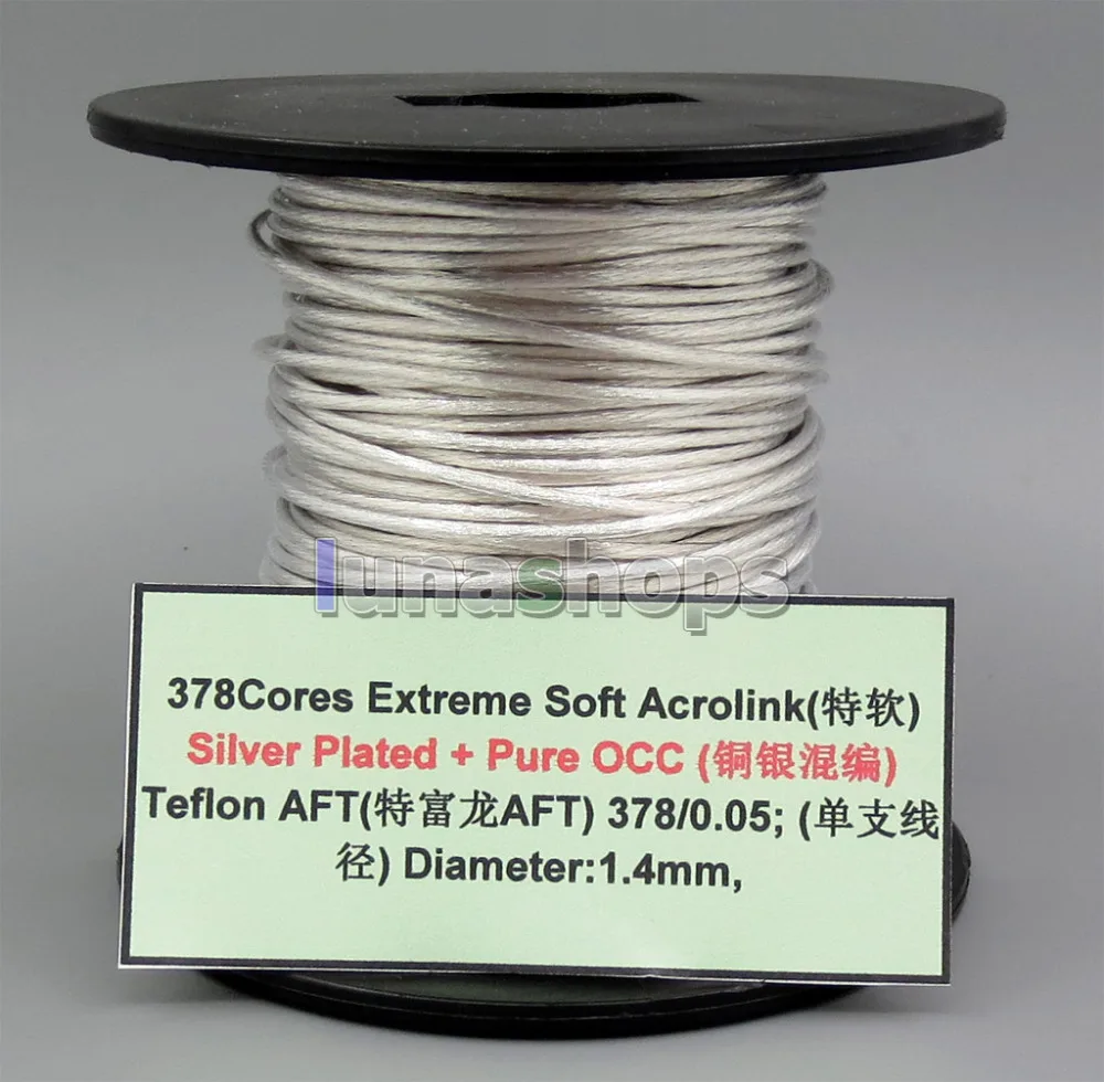 LN005639 50m Pure Silver Plated OCC Signal Tefl AFT Audio Power Custom DIY Cable 378*0.05mm Dia:1.4mm
LN005639 50m Pure Silver Plated OCC Signal Tefl AFT Audio Power Custom DIY Cable 378*0.05mm Dia:1.4mm