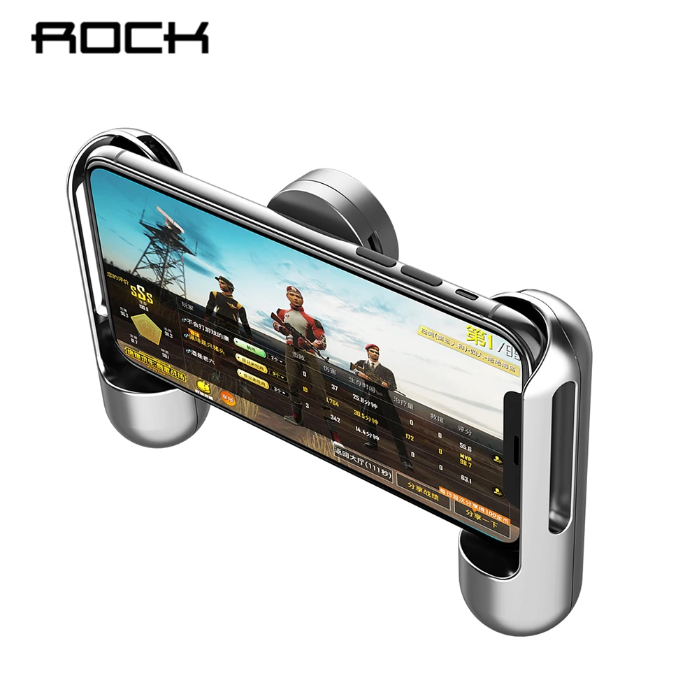 ROCK Portable Mobile Phone Handheld Grip Game Controller Gamepad Joystick Extended for PUBG Rules of Survival Gaming Pad Stand
ROCK Portable Mobile Phone Handheld Grip Game Controller Gamepad Joystick Extended for PUBG Rules of Survival Gaming Pad Stand