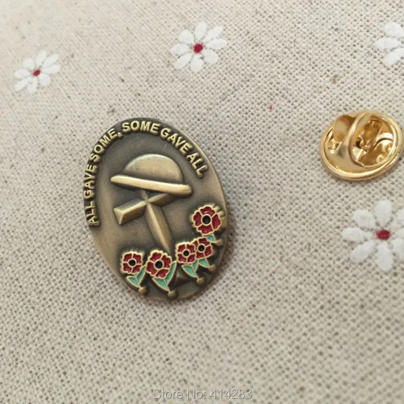all gave some, some gave all lapel pin British Helmet souvenir badge world war ii poppy creast flower enamel brooch
all gave some, some gave all lapel pin British Helmet souvenir badge world war ii poppy creast flower enamel brooch