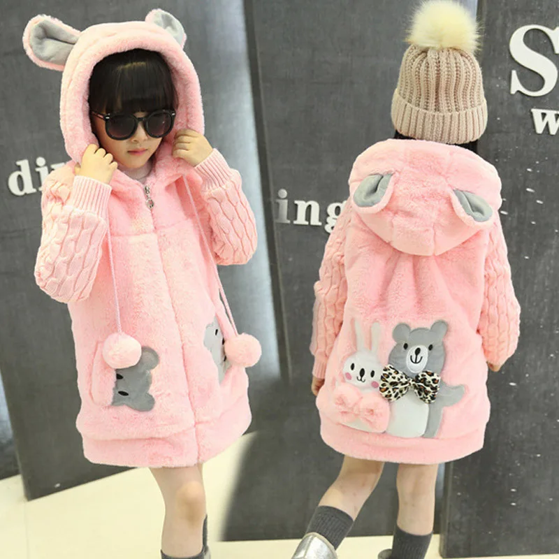 2019 rabbit girl coat fur hood wool zipper jacket pink winter autumn fall 3 4 5 6 7 8 years old bear ears clothing wholesale
2019 rabbit girl coat fur hood wool zipper jacket pink winter autumn fall 3 4 5 6 7 8 years old bear ears clothing wholesale