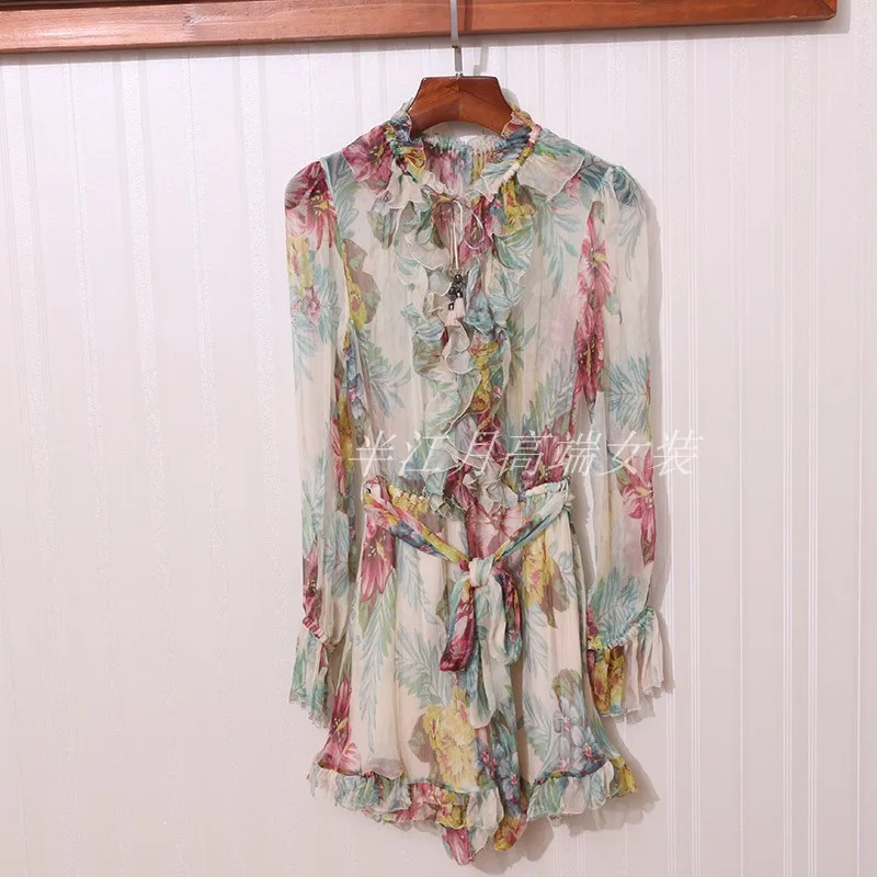 2018 Newest Wishbop Ruffle Floral Playsuit - Long Sleeves & Elasticated Cuffs - Elasticated Waist With A Separate Self Tie Bel
2018 Newest Wishbop Ruffle Floral Playsuit - Long Sleeves & Elasticated Cuffs - Elasticated Waist With A Separate Self Tie Bel