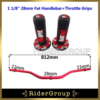 Red Aluminum 1 1/8'' 28mm Fat Handlebar Handle Bar Protaper Throttle Grips For Dirt Pit Bike Motocross ATV Quad SSR Thumpstar
Red Aluminum 1 1/8'' 28mm Fat Handlebar Handle Bar Protaper Throttle Grips For Dirt Pit Bike Motocross ATV Quad SSR Thumpstar