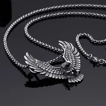 New domineering titanium stainless steel pendant personality men's wings eagle first with
New domineering titanium stainless steel pendant personality men's wings eagle first with