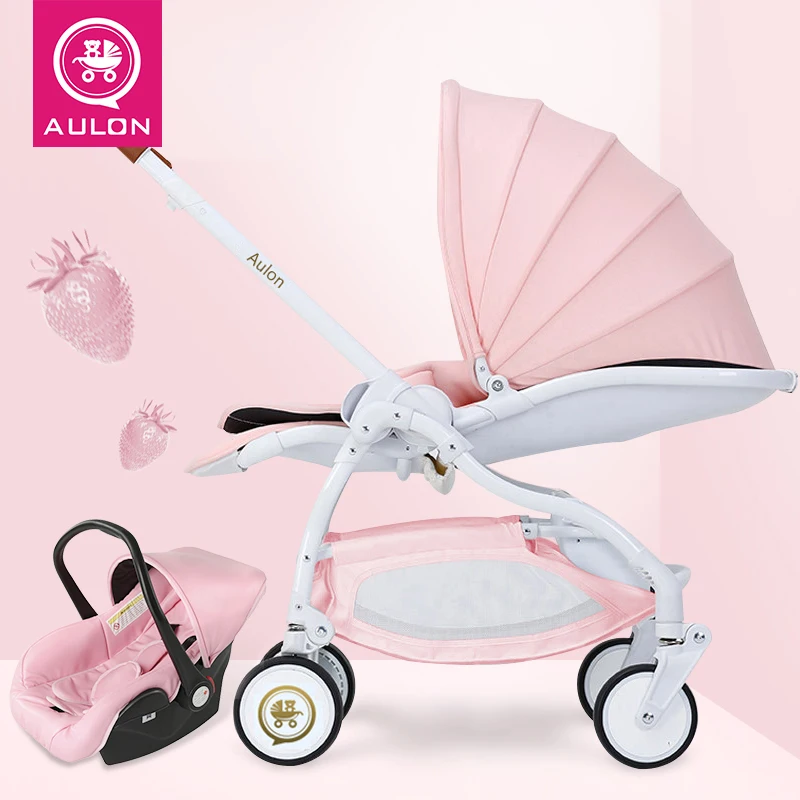 2 in 1 Stroller Lightweight umbrella Four-wheel shock absorbers Fold to sit Lying child stroller AULON
2 in 1 Stroller Lightweight umbrella Four-wheel shock absorbers Fold to sit Lying child stroller AULON