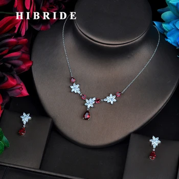 HIBRIDE Red And Clear Water Drop Cubic Zircon Wedding Bridal Small Jewelry Sets Necklace Sets High Quality Jewelry N-535
HIBRIDE Red And Clear Water Drop Cubic Zircon Wedding Bridal Small Jewelry Sets Necklace Sets High Quality Jewelry N-535