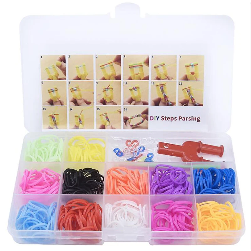 DOLLRYGA Rubber Weaving DIY Loom for Children Lacing Toy Loom Bands for Kids Girls Gift for Creativity and Crafts 12color 600pcs
DOLLRYGA Rubber Weaving DIY Loom for Children Lacing Toy Loom Bands for Kids Girls Gift for Creativity and Crafts 12color 600pcs