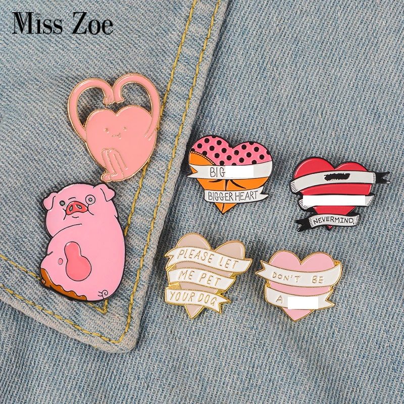 Cute Funny Pink heart pig enamel pin badge brooch Lapel pin for Denim Jean shirt bag Custom Cartoon Jewelry Gift for women girls
Cute Funny Pink heart pig enamel pin badge brooch Lapel pin for Denim Jean shirt bag Custom Cartoon Jewelry Gift for women girls