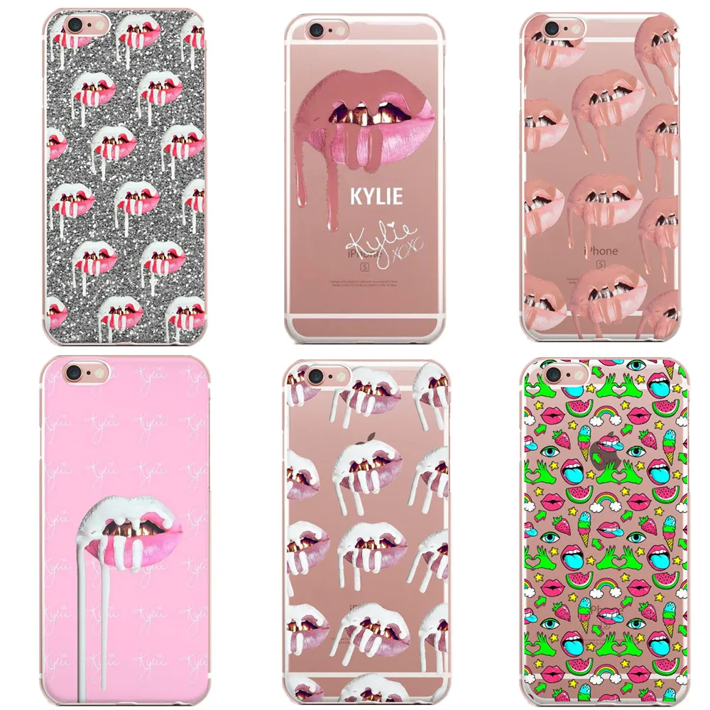 

Phone Cases Funny Kylie Jenner Lips Cosmetics Clear Soft silicone TPU Cover for Apple iPhone X SE 5 5s 6 6S Plus 7 7Plus 8 8Plus