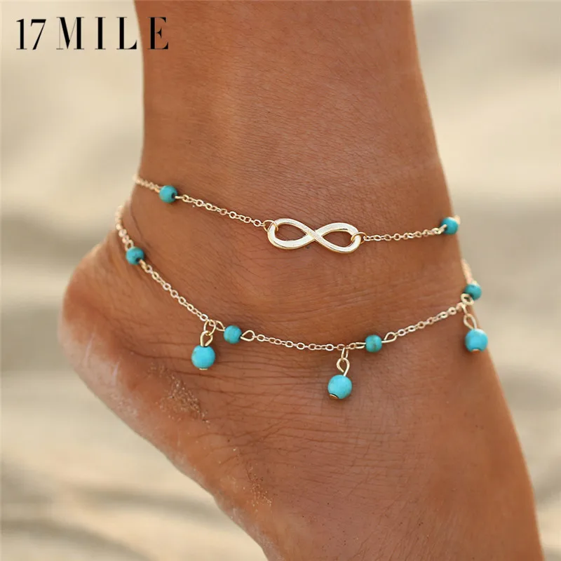 17MILE New Double Layer Infinite Beads Pendant Anklets For Women Bohemian Summer Charm Bracelets Anklet Foot Jewelry Gifts 2019
17MILE New Double Layer Infinite Beads Pendant Anklets For Women Bohemian Summer Charm Bracelets Anklet Foot Jewelry Gifts 2019