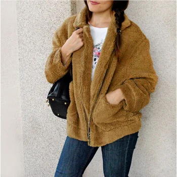 Faux Fur Warm Winter Coat Plus Size S-2xl Women Fashion Fluffy Shaggy Cardigan Bomber Jacket Lady Coats Zipper Outwear A0392
Faux Fur Warm Winter Coat Plus Size S-2xl Women Fashion Fluffy Shaggy Cardigan Bomber Jacket Lady Coats Zipper Outwear A0392