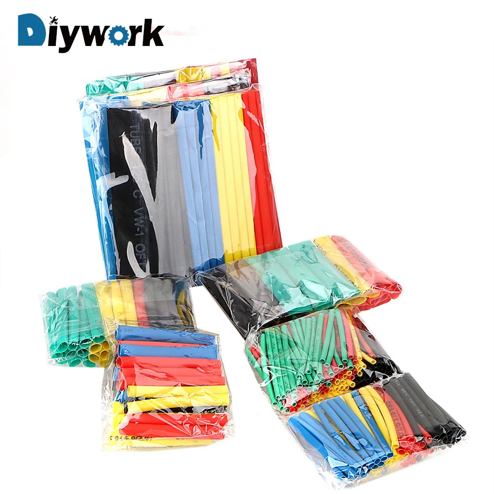 DIYWORK 328Pcs 8 Size Tube Assortment Sleeving Wrap Tube Polyolefin 2:1 Halogen-Free Heat Shrink Tube Wrap Wire Cable Insulated
DIYWORK 328Pcs 8 Size Tube Assortment Sleeving Wrap Tube Polyolefin 2:1 Halogen-Free Heat Shrink Tube Wrap Wire Cable Insulated