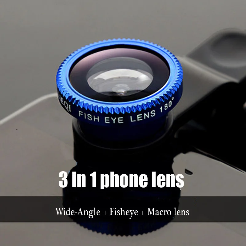 Fish Eye Universal 3 in 1 Fisheye Wide Angle Macro Camera font b Lenses b font