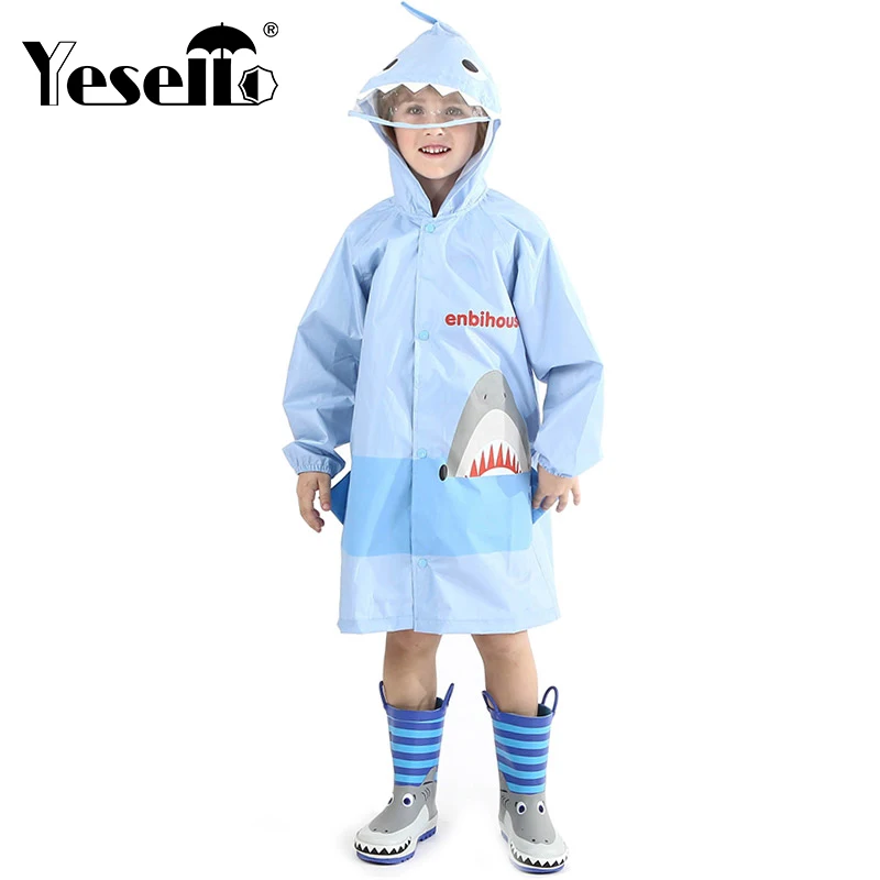 Blue Cute Cartoon Shark Baby Rain Coat Children Windproof Poncho Boys Girls Rainwear Blue Outdoor Waterproof Raincoats
Blue Cute Cartoon Shark Baby Rain Coat Children Windproof Poncho Boys Girls Rainwear Blue Outdoor Waterproof Raincoats