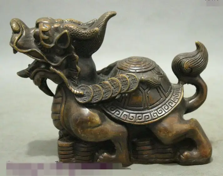 S5430 6 Chinese Old FengShui Bronze Longevity Dragon Turtle Wealth Coin YuanBao Statue discount 30% (C0324)
S5430 6 Chinese Old FengShui Bronze Longevity Dragon Turtle Wealth Coin YuanBao Statue discount 30% (C0324)