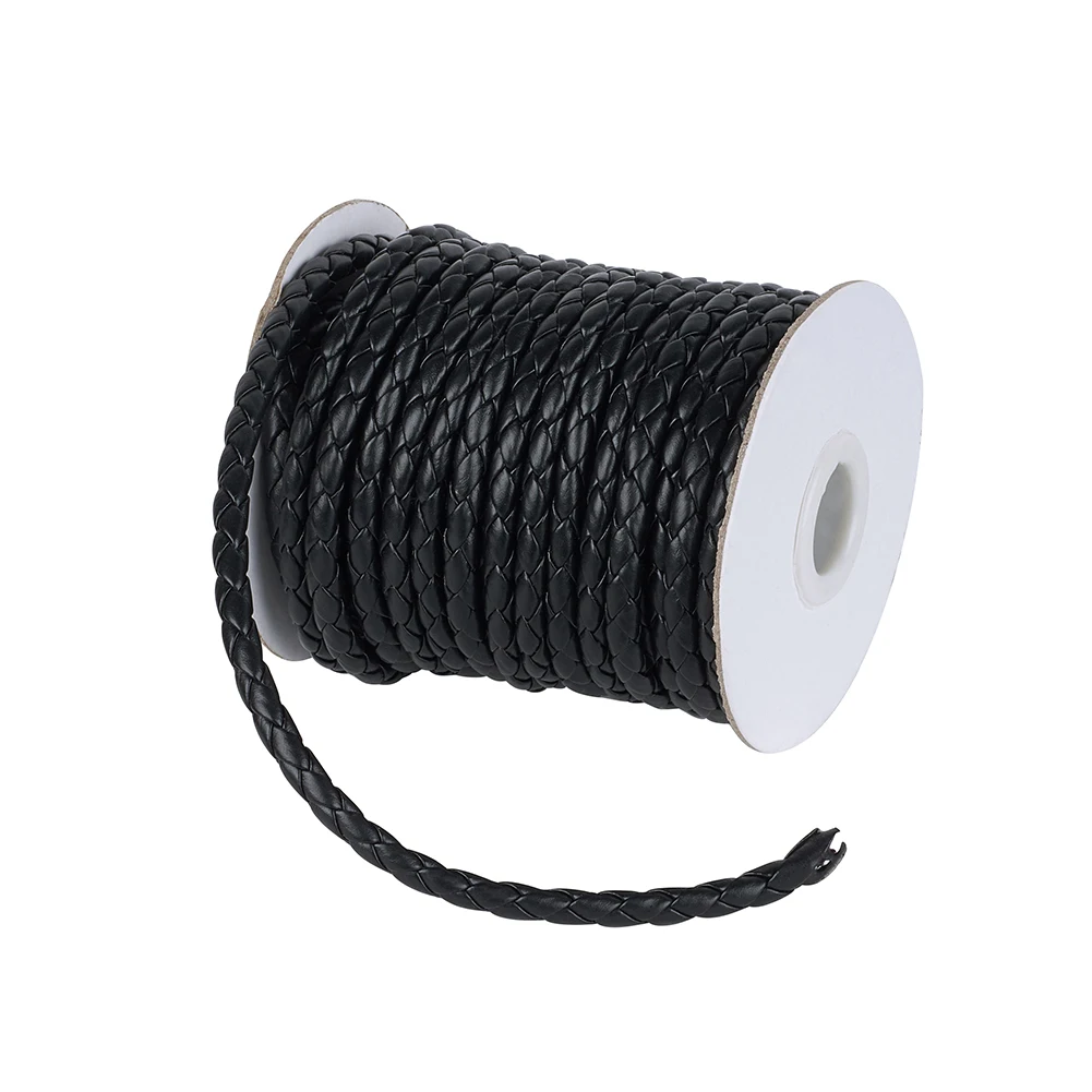 Pandhall Braided Imitation Leather Cord Round Folded PU Leather for DIY Jewelry Making Necklaces Bracelets about 10yards/roll
Pandhall Braided Imitation Leather Cord Round Folded PU Leather for DIY Jewelry Making Necklaces Bracelets about 10yards/roll