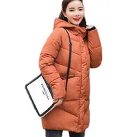 New Thick Cotton Padded Parka Women Winter Jacket Fashion Hooded Warm Slim Overcoat Coat Women Elegant Parka Female image