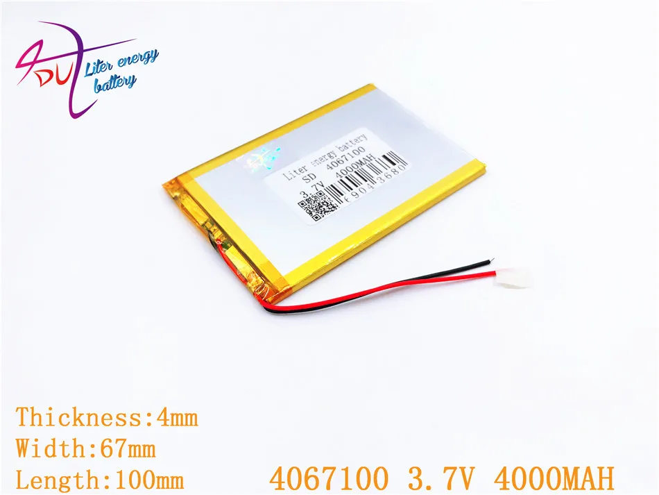Литровая энергетическая батарея для планшета VX610W 4067100, 3,7 в, 4000 мАч, 4065100 Подлинная батарея большой емкости, чем оригинальная прочная
Литровая энергетическая батарея для планшета VX610W 4067100, 3,7 в, 4000 мАч, 4065100 Подлинная батарея большой емкости, чем оригинальная прочная