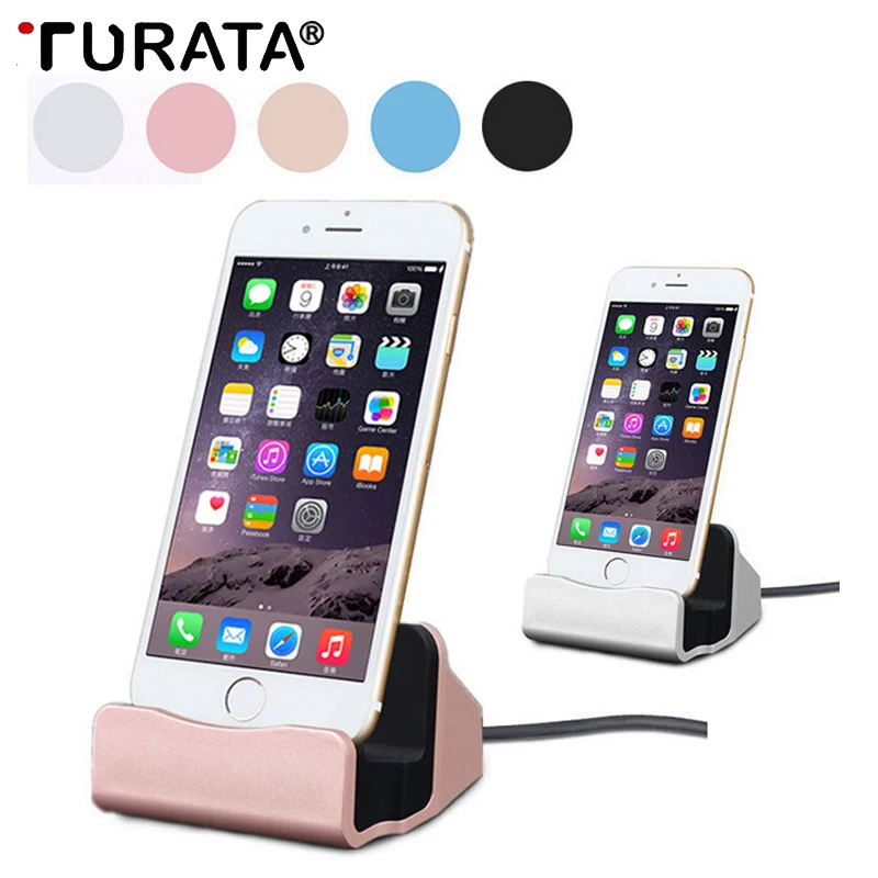 

Turata Charging Base Dock Station For iphone X USB 3.1 Sync Cradle Charger Docking Stand Holder for iphone 6 6S 7 8 Plus SE 5 5S