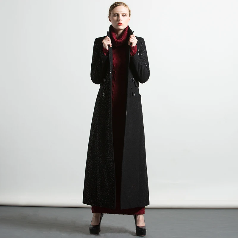 New Fashion S-XXXL Autumn Winter Embroidery Black Long Coat Florals Plus Size Luxury Trench Women Muslim Outwear 6254
New Fashion S-XXXL Autumn Winter Embroidery Black Long Coat Florals Plus Size Luxury Trench Women Muslim Outwear 6254