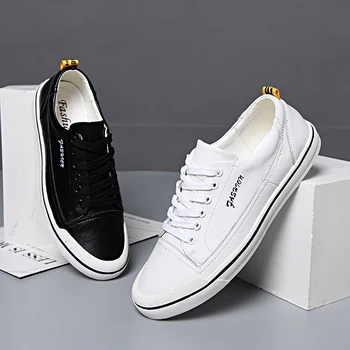 New Hot sale fashion male casual shoes Men's leather casual Sneakers fashion Black white flats shoes Student Fashion Sneakers
New Hot sale fashion male casual shoes Men's leather casual Sneakers fashion Black white flats shoes Student Fashion Sneakers