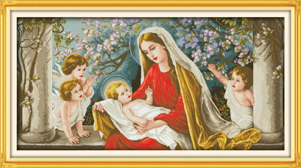 Madonna-and-child in garden Printed Canvas DMC Counted Cross Stitch Kits printed Cross-stitch set Embroidery Needlework
Madonna-and-child in garden Printed Canvas DMC Counted Cross Stitch Kits printed Cross-stitch set Embroidery Needlework