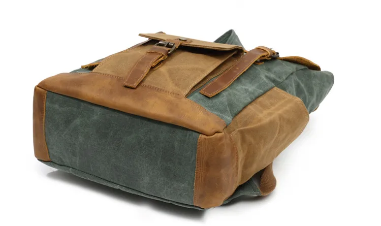 Men Backpack Waterproof Computer Laptop Bag Vintage Canvas Large Capacity Travel Backpacks Leather Military Male Backpack School Men Backpack Waterproof Computer Laptop Bag Vintage Canvas Large Capacity Travel Backpacks Leather Military Male Backpack School
