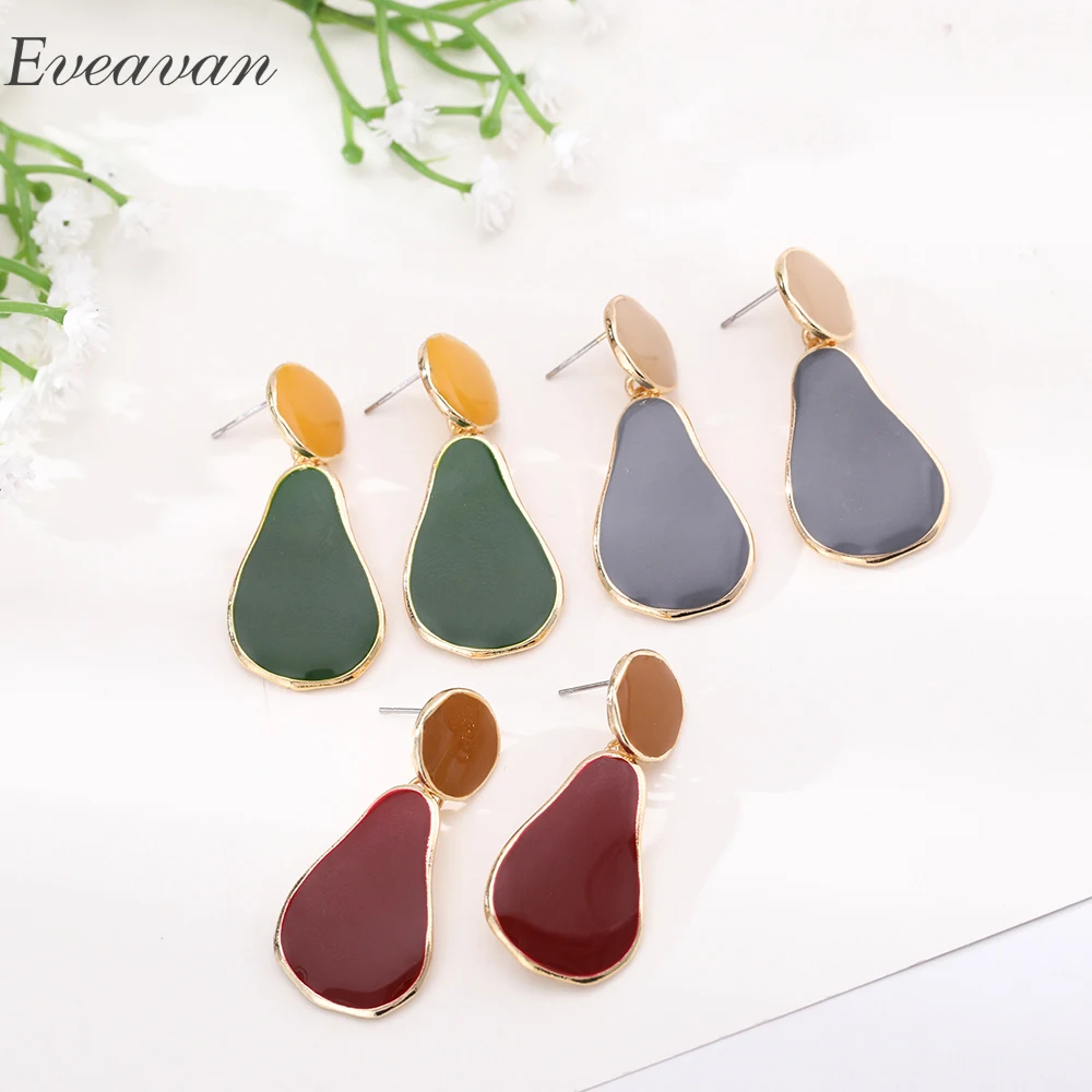 EUEAVAN 5 Pairs Particular Pear Shape Drop Dangle Earrings Fruit Series Jewelry Burgundy/Green/Grey Enamel Ear Decorations 
EUEAVAN 5 Pairs Particular Pear Shape Drop Dangle Earrings Fruit Series Jewelry Burgundy/Green/Grey Enamel Ear Decorations