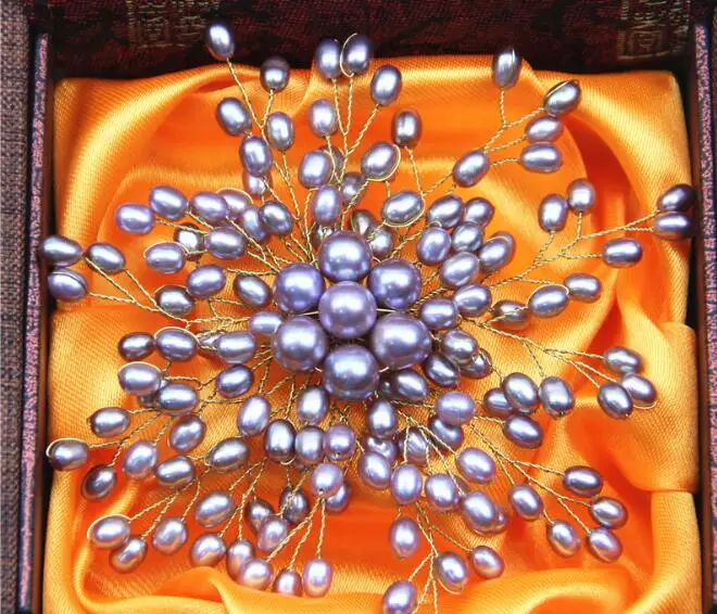 Фото Ручная тканая жемчужная брошь ювелирные изделия из жемчуга оптовая продажа