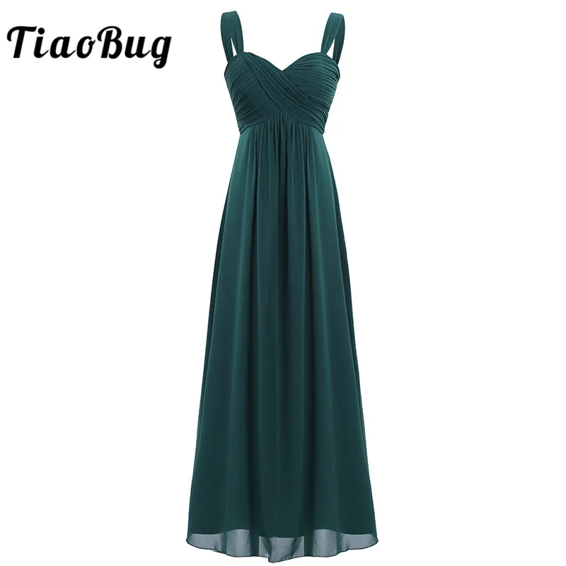 TiaoBug Wide Shoulder Straps Chiffon Pleated Wedding Party Dress Ruched High-waist Long Elegant Women Evening Prom Gown Dress
TiaoBug Wide Shoulder Straps Chiffon Pleated Wedding Party Dress Ruched High-waist Long Elegant Women Evening Prom Gown Dress