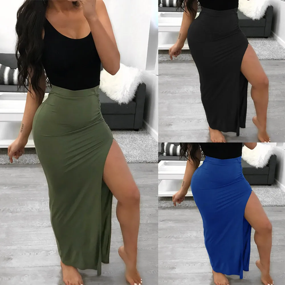 Feitong Summer Women Solid Color Split High Waist Slim Sexy Long Clubwear Party Cocktail Skinny Stretch Thin Pencil Skirt #C
Feitong Summer Women Solid Color Split High Waist Slim Sexy Long Clubwear Party Cocktail Skinny Stretch Thin Pencil Skirt #C