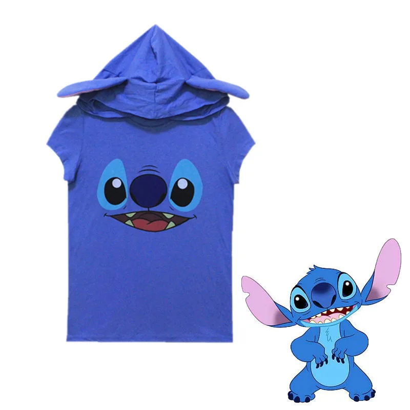 WXCTEAM Lilo & Stitch Hooded T-shirt Short-sleeved Blue Stitch Adult Girl Woman Summer Casual Top Tee
WXCTEAM Lilo & Stitch Hooded T-shirt Short-sleeved Blue Stitch Adult Girl Woman Summer Casual Top Tee