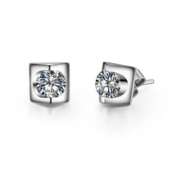 Exquisite Craft 0.3Ct 4.5mm each G-H Moissanite Diamond Stud Earrings Test Positive Warranty 925 Sterling Silver Earring
Exquisite Craft 0.3Ct 4.5mm each G-H Moissanite Diamond Stud Earrings Test Positive Warranty 925 Sterling Silver Earring