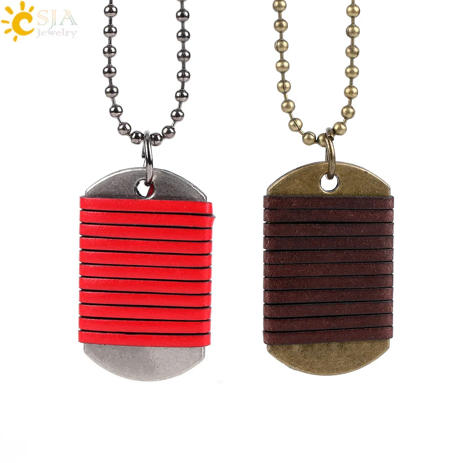 CSJA Multicolor Leather Necklaces Rope Wrap Dangle Suspension Pendant Copper Chain Charm Jewelry Vintage Men Women Necklace P020
CSJA Multicolor Leather Necklaces Rope Wrap Dangle Suspension Pendant Copper Chain Charm Jewelry Vintage Men Women Necklace P020