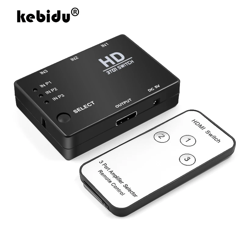 Kebidu 3 порта видео HDMI переключатель разветвитель Box Hub для PS3 Xbox ONE HDTV DVD мониторы +
