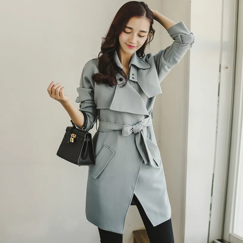 2016 spring and autumn thin fashion women's brief plus size trench lady outerwear turn-down collar grey black beige blue xl xxl
2016 spring and autumn thin fashion women's brief plus size trench lady outerwear turn-down collar grey black beige blue xl xxl