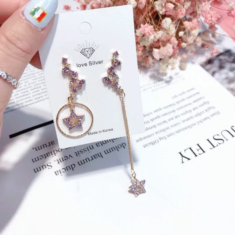 2019 New Arrival Crystal Trendy Geometric Women Dangle Earrings Korean New Style Asymmetric Pentagonal Long Style Earrings
2019 New Arrival Crystal Trendy Geometric Women Dangle Earrings Korean New Style Asymmetric Pentagonal Long Style Earrings